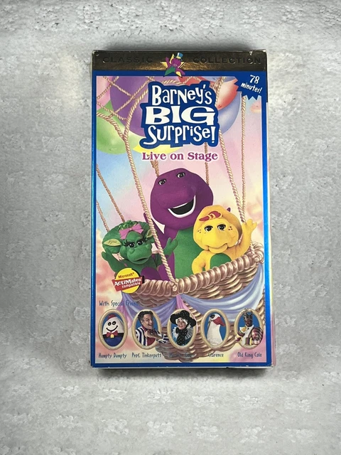 Barneys Big Surprise Live On Stage Vhs 1998 Rare Oop White Vhs Kid Barneys Big Surprise Live On Stage Vhs 1998 Rare Oop White Vhs Kid
