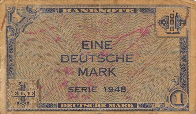 Germany  1  Deutsche Mark  Series of 1948  Circulated Banknotes AAM