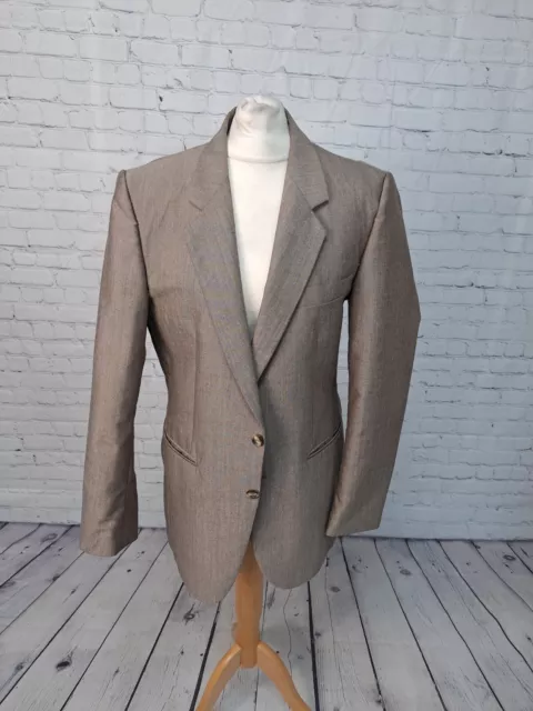 Giacca e pantaloni da uomo marroni di qualità 2 pezzi taglia 40R (HE26)