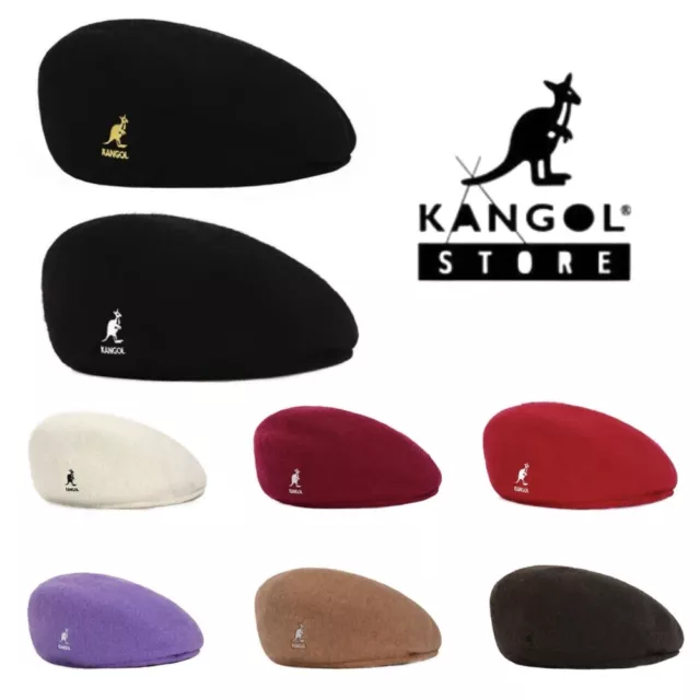 Kangol Wool 504 Flat Cap Men Women Casual Woolen Beret Hat Winter Newsboy Caps