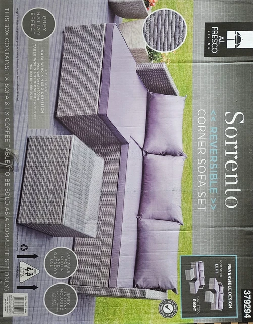 Sorrento reversible corner shop sofa set