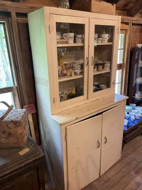 Vintage Four Door Farmhouse Kitchen Cabinet 72” Tall See Desc