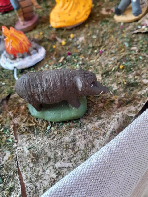 Lot 18 Santons Animaux Ferme Argile 7cm, Crèche Noël, Fait Main France