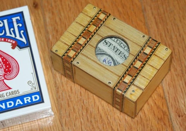 Dollar Puzzle Box  WOOD version -- this thing is very, very tricky!         TMGS
