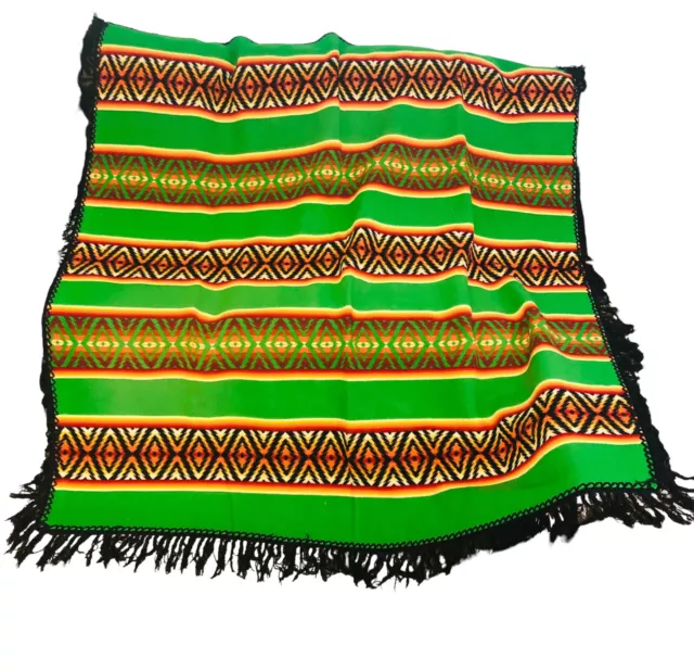 Pendleton?  Manta de lana multicolor borla azteca nativo americano 66x63" in
