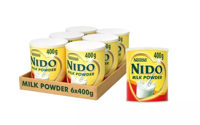 NIDO Vollmilchpulver Original Nestle Instant Cream Milk Pulver 3 x 400g (1200g)