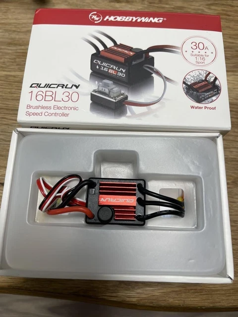 Variateur Hobbywing QuicRun WP-16BL30 30A/180A - Étanche - Pour 2-3S - Neuf