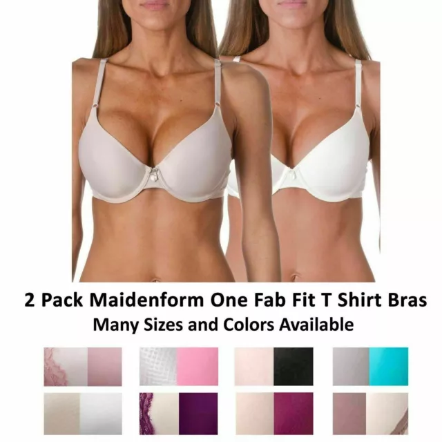 Maidenform Womens One Fab Fit 2.0 Demi T-Shirt Bra Style-DM7543 