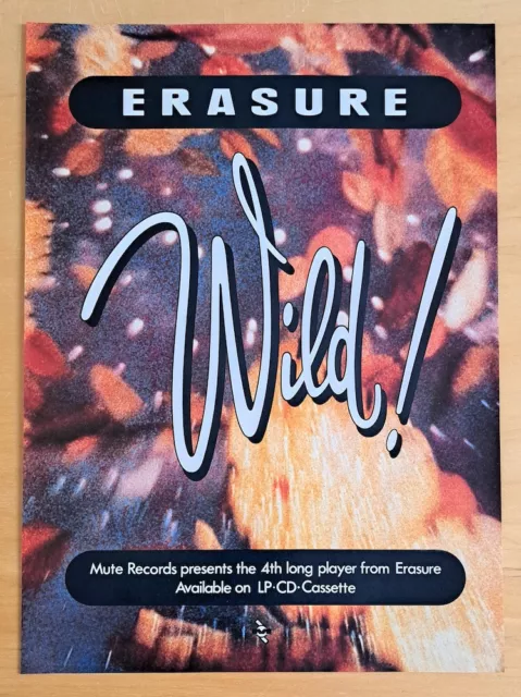 Erasure Wild ! Vintage Uk Magazine Advert Mute