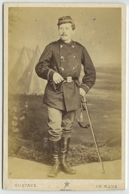 CDV. Militaire français en captivité par Meyer à Saint-Gall, à