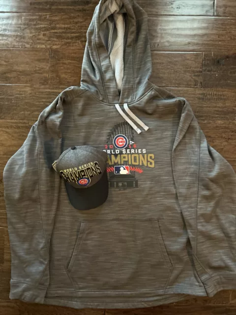 Chicago Cubs 2016 World Series Hoodie Size XL And Hat