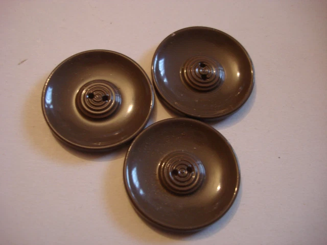 Bouton De Mercerie Ancien - Couleur Gris - Lot De 1 à 10 Pièces - Occasion