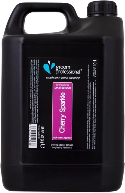 Groom Professional Cherry Sparkle Dog Shampoo, Excellence in Animal 4 Litre