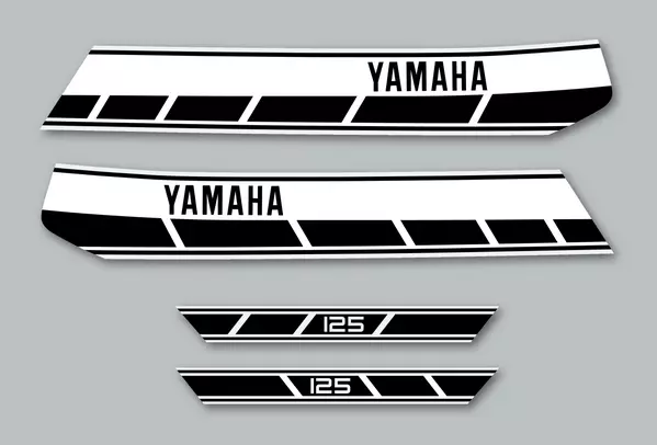 YAMAHA RD 125 1976 - Kit carrosserie Sticker decals - RDX 125 1976 - RDX125 3