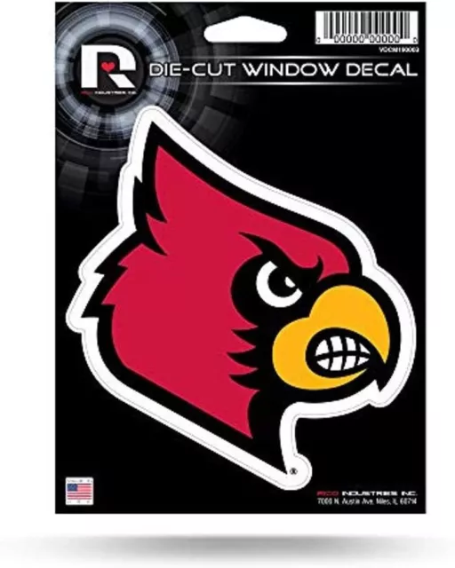 University of Louisville Cardinals 5 Inch Die Cut Flat Vinyl Decal Sticker...