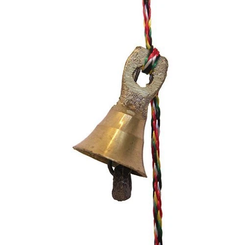 Decorative String of 11 Brass Vintage Indian Style Wall Hanging Bells Decoration