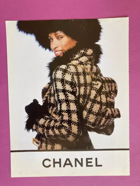 Publicité Chanel 1994 mode 90's automne hiver collection presse mode vintage