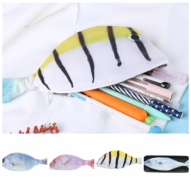 Portable Simulation Fish Pencil Case Storage Bag Pencil Bags School Supplies