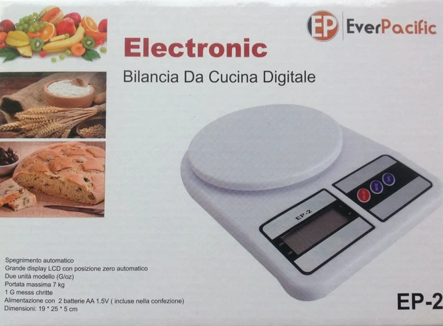 Bilancia Da Cucina Digitale - 10kg/1g, Display LED, Unità Multiple, Con USB E Funzione Tara - Foto 11