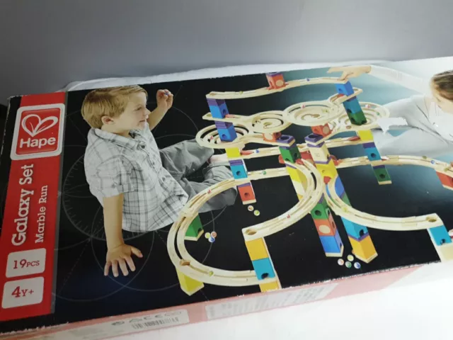 Hape Galaxy 19 Piece Set Marble Run Builder Complete With Manual Extended