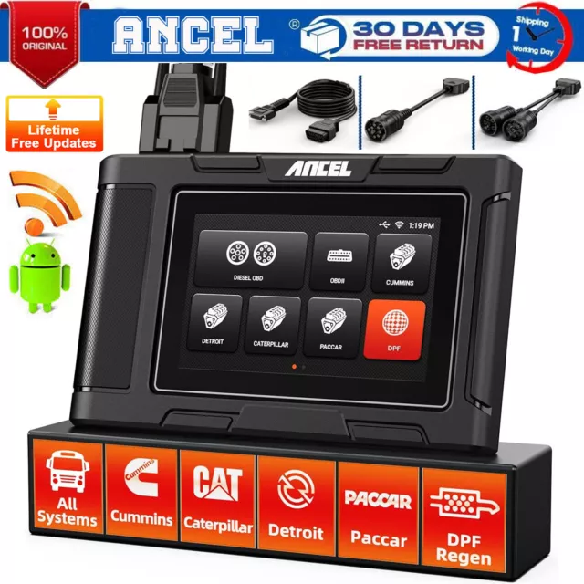 ANCEL HD3400 All System Heavy Duty Truck OBD Scanner DPF Regen Diesel Diagnostic