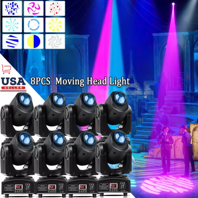 120W LED Moving Head Light RGBW Gobo Beam Stage DJ Disco Show DMX Spot Lighting