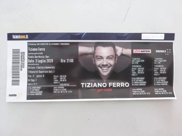 Biglietto Concerto Tiziano Ferro