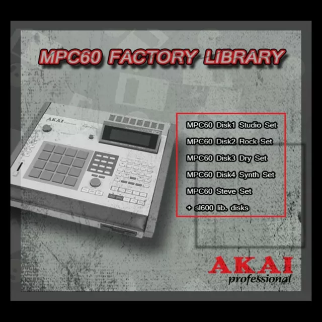 Akai MPC 60 Factory Sound Library for HXC floppy emulator
