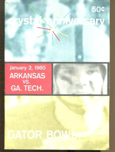 1960 Gator Bowl Program Arkansas Razorbacks v Georgia Tech 1/2 Ex/MT 68481
