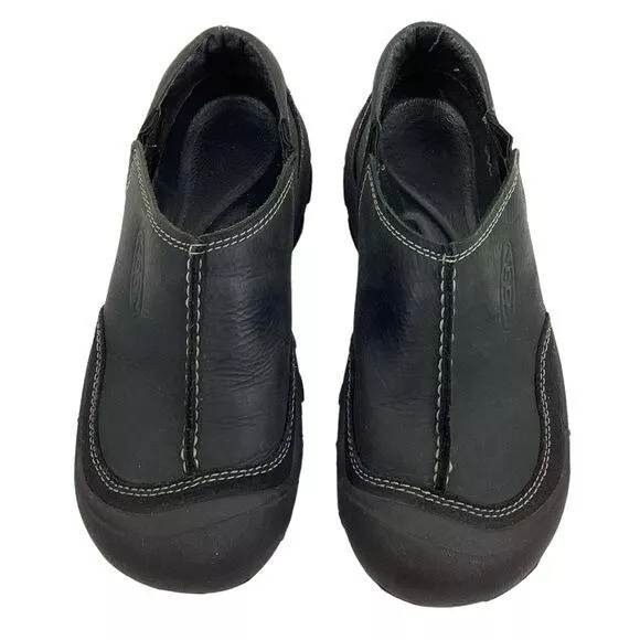 KEEN LEATHER SLIP On Hiking Shoes Black Men's 8.5 $70.00 - PicClick