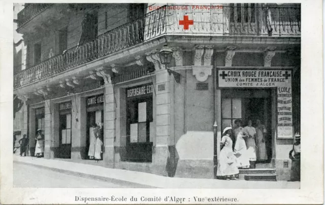 Carte Postale / Algerie Alger Dispensaire Ecole Du Comite D'alger Vue Exterieure