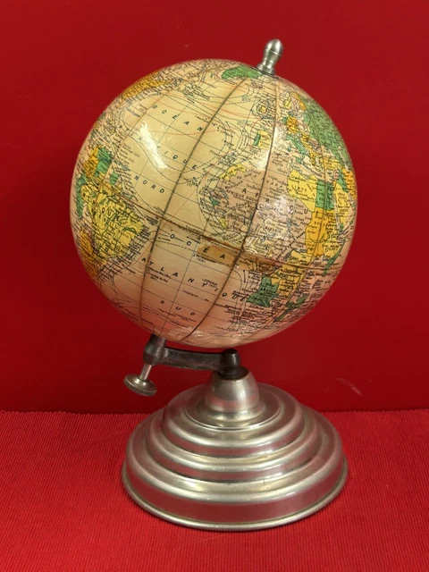 Pendentif Mappemonde En Or 9 Carats – Breloque Globe Terrestre Pour Bracelet, Occasion