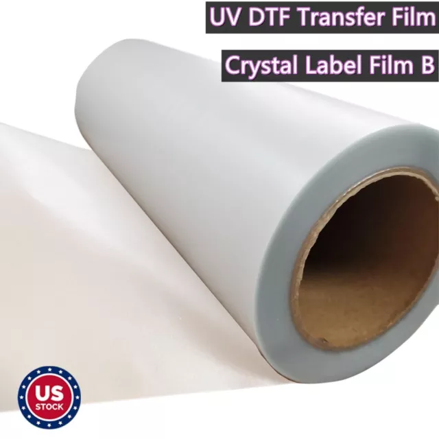 US 24in x 328ft (0.61m x 100m) UV DTF Transfer Film Crystal Label Film B
