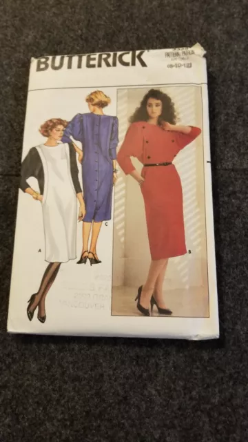 Vintage BUTTERICK MISSES' DRESS Loose-Fitting 3335 Pattern UNCUT