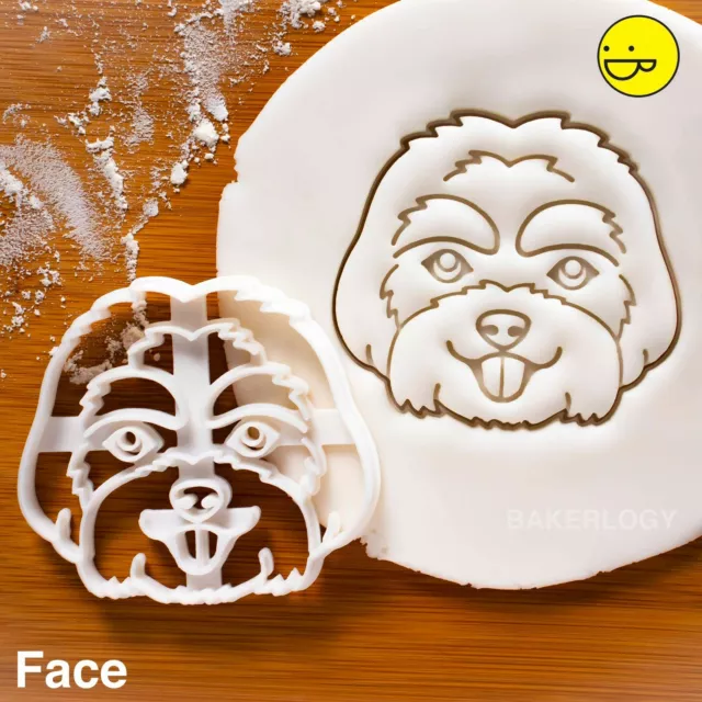 Maltese Face cookie cutter |doggy treats cute toy dog breed birthday cake topper