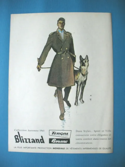 Publicite De Presse Blizzand Tissus Boussacillustration Gruau Ad 1961