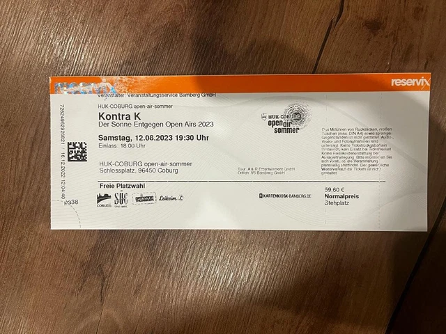Kontra K Ticket 12.8.23 Coburg