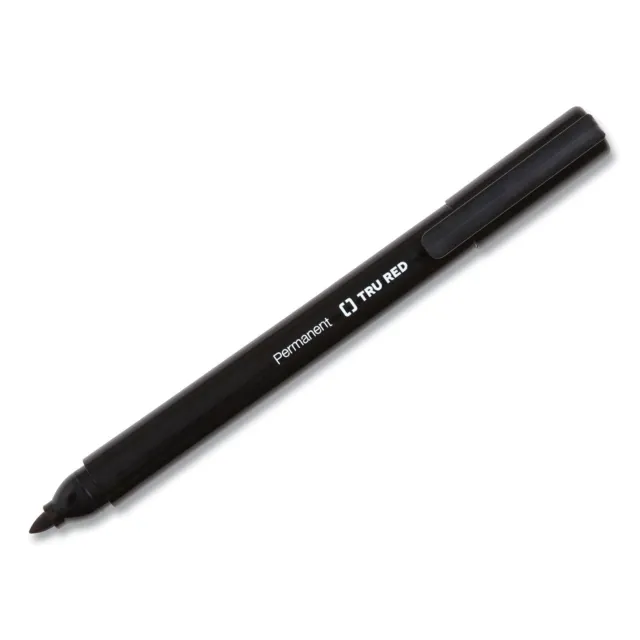Permanent Marker Pen-Style Fine Bullet Tip Black 36/Pack TR54545