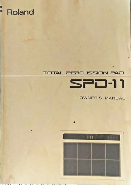 Roland SPD-11 Electronic Drum Total Percussion Pad Original Owner's Manual Book.