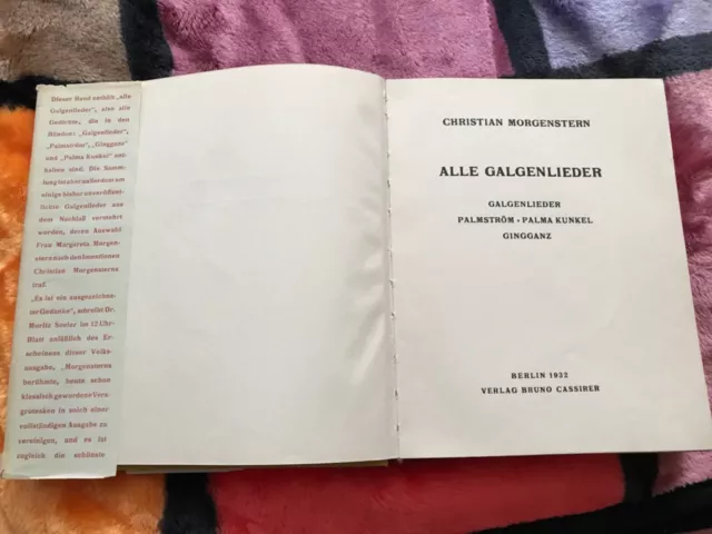 Erstausgabe 1932 Christian Morgenstern Alle Galgenlieder /1u