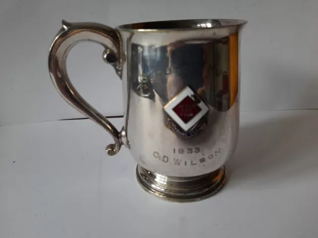 Brooklands Junior car club trophy 1933. Junior car club Sleuths mug award. JCC.