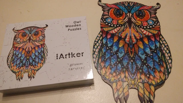 iArtker Charming owl wooden puzzle