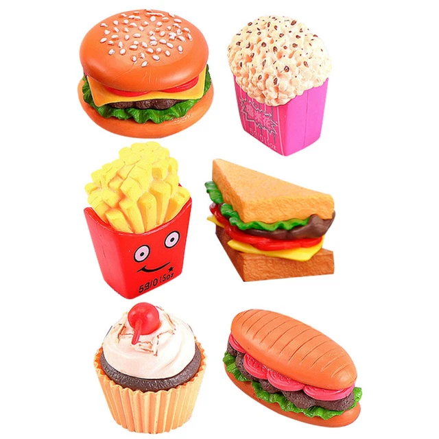 6 Stück simulierte Hamburger, Hot Dogs und andere Lebensmittel, Modell, Küche,