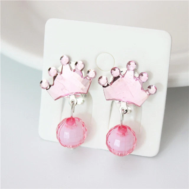 7 Pairs Little Kids Accessory Clip- Earrings Clip- Jewelry Girls Ear Drops