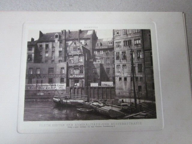 Hamburg und Umgebung 1895 Fleet hinter Admiralitätsstraße Kupferdruck