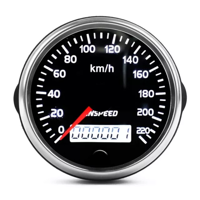 85mm Tachometer 220Km/h Geschwindigkeitsanzeige Kilometerzähler Für Motorrad