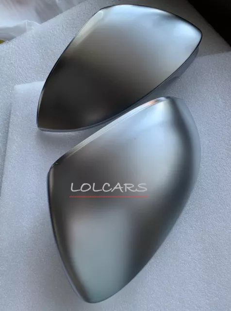 VW Golf 8 MK8 2020- on Matt Chrome Wing Mirror Cover Caps OEM-fit w/Lane Assist