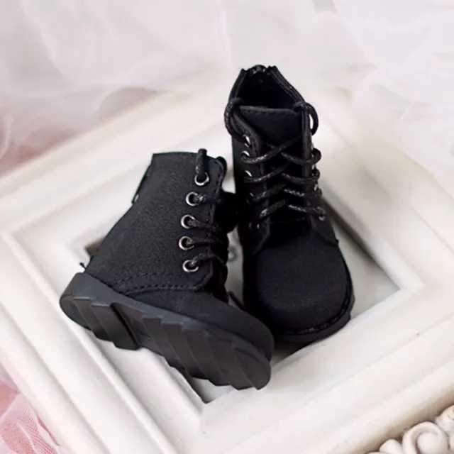 1/4 BJD Shoes MSD Black Nubuck leather Boots Dollfie LUTS DK MID DOD SOOM AOD DZ