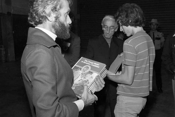 JACQUES COUSTEAU AND His Son Philippe In Lakeland, Florida Florid- 1976 ...