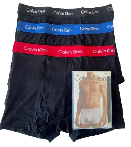 CK Calvin Klein  Mens 3Pack Boxers Shorts  cotton stretch Trunks Underwear M L